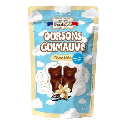 FORTWENGER Oursons Guimauve Vanille chocolat au lait, 100g