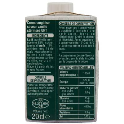 3596710376650 - Auchan - Crème anglaise saveur vanille UHT