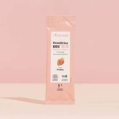 Pimpant Dentifrice Enfant Fraise en poudre, 1 recharge