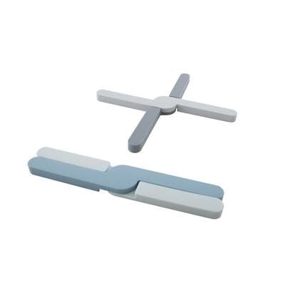 Dotz Dessous-plat pliable silicone gris ou bleu