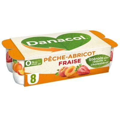 Danacol Yaourt aux fruits 0%, 8x125g