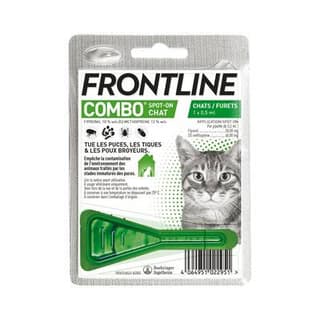Frontline Pipette anti-tiques et anti-puces Combo Spot pour Chat, 1 pièce