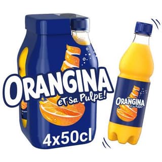 Orangina Boisson gazeuse à l'orange, 4x50cl