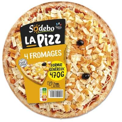 Sodebo Pizza 4 Fromages fondants, 470g
