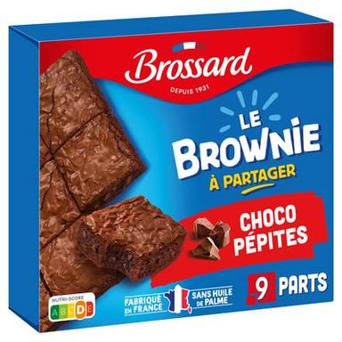 Brossard Mini-brownies pépites de chocolat x8, 240g