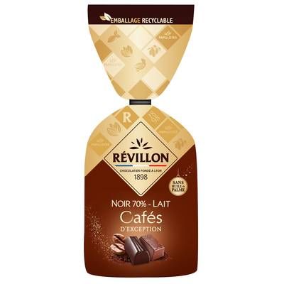 Révillon Papillottes au Chocolat Noir et au Lait saveur Café, 340g