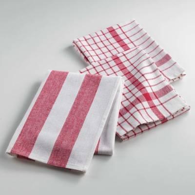 3574387306453 - Douceur D Interieur - 3 Torchons tissés UTILO ROUGE