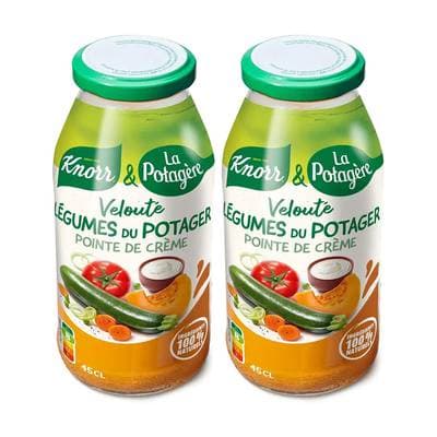 Knorr & La Potagère Soupe légumes du potager- Comme à la maison en bouteille, Lot de 2x45cl