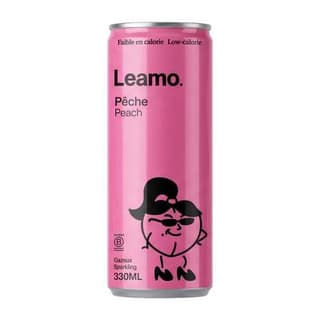 Leamo Boisson gazeuse saveur pêche, 33cl