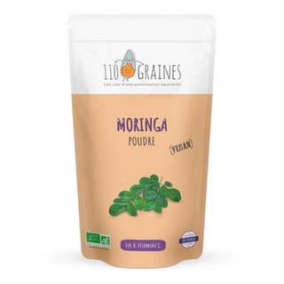 110 Graines Moringa en Poudre Bio - Complément alimentaire, 200g
