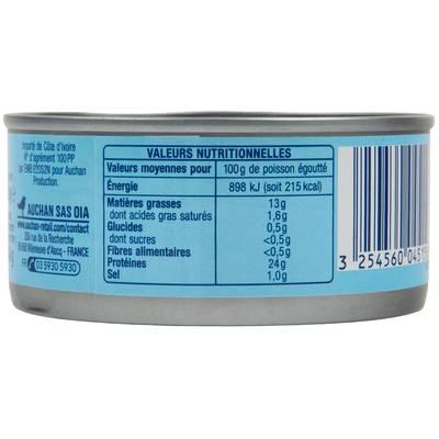 3596710553037 - Auchan - Thon entier à l'huile de tournesol