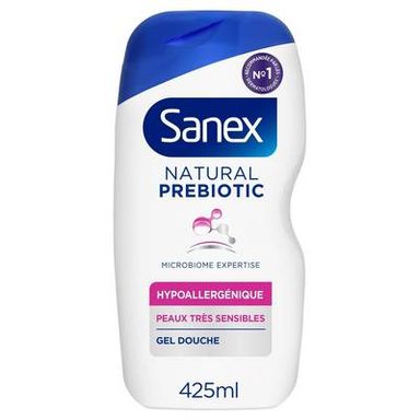 Sanex Gel douche Sanex Natural Prebiotic Hypoallergénique, 425ml