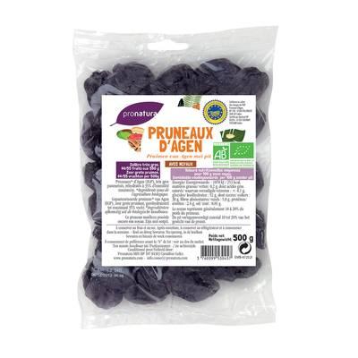 3760099535216 - Pronatura - Pruneaux d'Agen bio entiers avec noyaux IGP
