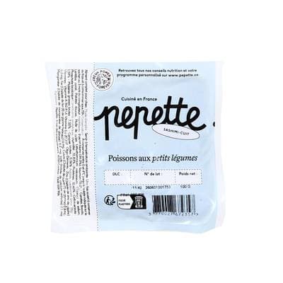 Pepette Chien Repas Frais, Poissons aux Petits Légumes, 100g