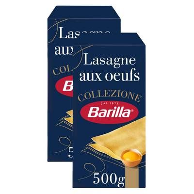 Barilla Collezione Pâtes Lasagne aux Oeufs, Lot de 2x500g