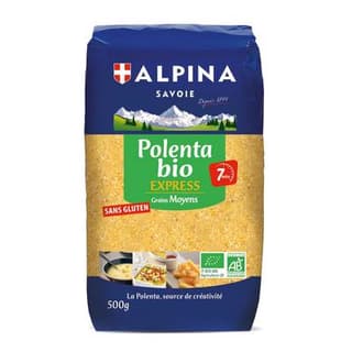 Alpina Savoie Polenta grains moyens express bio sans gluten, 500g