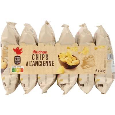 3596710355907 - Auchan - Chips à l'ancienne en sachets individuels