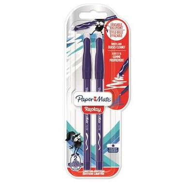 Paper Mate Stylo effaçable bleu x2, 2 stylos