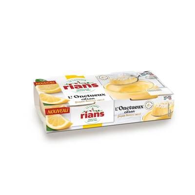 Rians L'onctueux citron et éclats de meringue, 2x90g