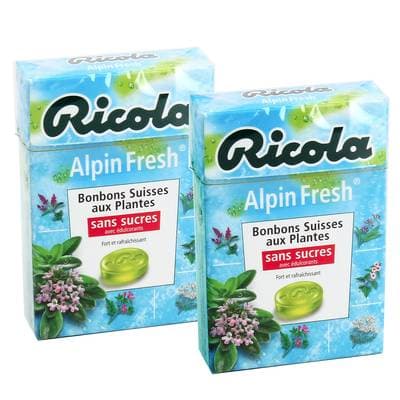 Ricola Bonbons Alpinfresh, Lot de 2x50g