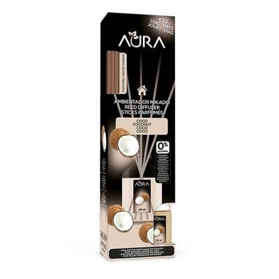 Aura Désodorisant Bâtonnets Noix de coco, 30ml