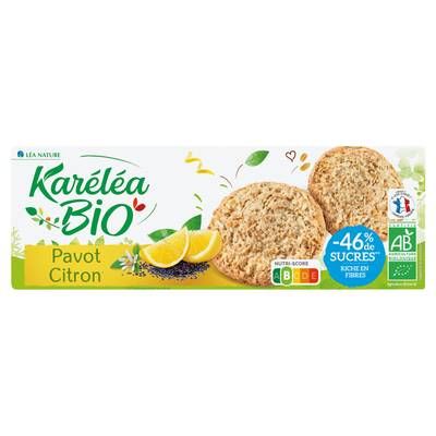 Karéléa Sablés Pavot Citron Bio -46% de sucres en moins, 150g