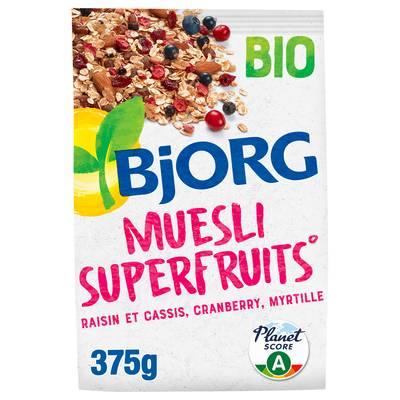 3229820782560 - Bjorg - Muesli superfruits raisin cassis cranberry myrtille bio