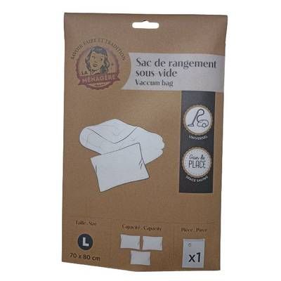 La Ménagère Sac de rangement sous vide L, 1 pièce