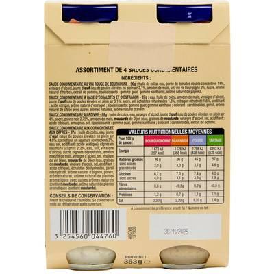 3254560044760 - Auchan - 4 Sauces assorties - Bourguignonne, Béarnaise, Poivre, Tartare