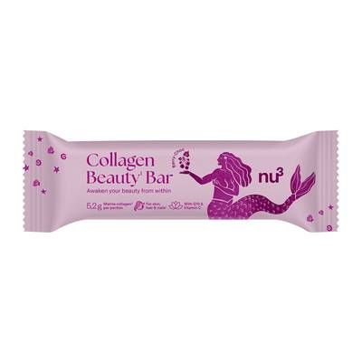NU3 Barre Beauté au Collagène - Beauty Bar Collagène Baies Choco, 40g