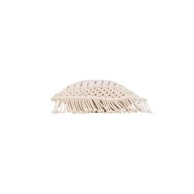 3574386099561 - Douceur D Interieur - Coussin Déco à Franges macralina Beige