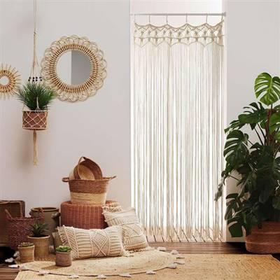 3574386099561 - Douceur D Interieur - Coussin Déco à Franges macralina Beige