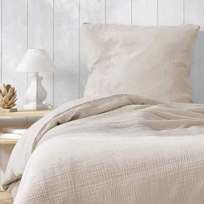3574386449861 - Douceur D Interieur - Parure De Lit Double Gaze De Coton Angelia Sable