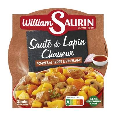 William Saurin Sauté de Lapin Chasseur et Pommes de terre, 300g