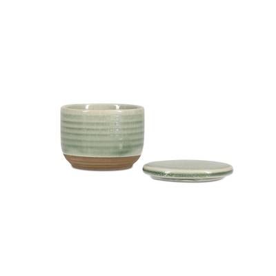 Collection Caméo Sucrier 7xH6cm avec couvercle vert Cameo, 1 pièce