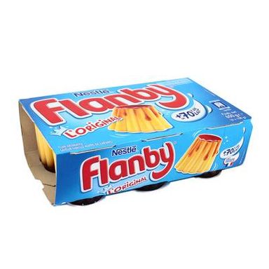 Flanby Flan Vanille Nappé Caramel, 6x100g