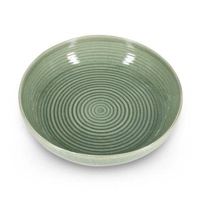 Collection Caméo Plat à servir 32xH7,5cm vert Cameo, 1 pièce