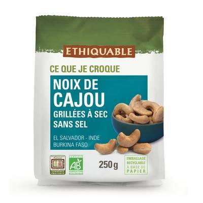 3760278863864 - Ethiquable - Commerce Equitable - Noix de Cajou Grillée sans sel Bio du Salvador, Inde ou Burkina Faso