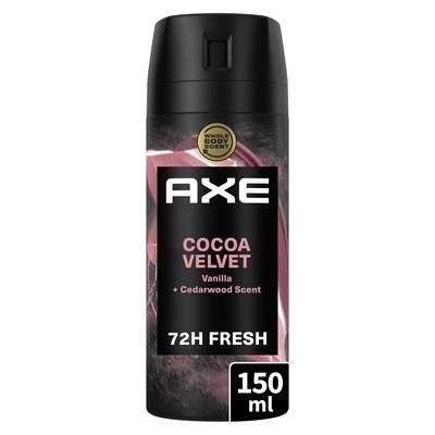 Axe Déodorant spray Homme 72h Cocoa Velvet, 150ml