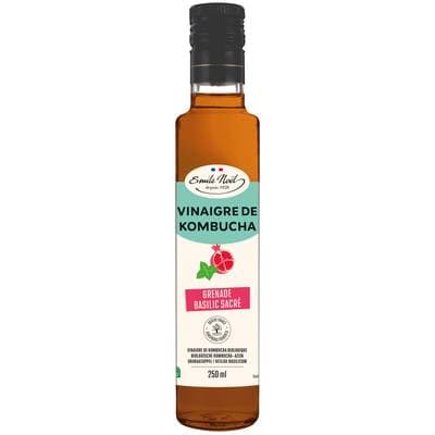 Emile Noël Vinaigre de kombucha grenade basilic bio, 250ml
