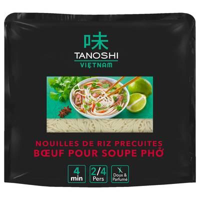 3229820803265 - Tanoshi - Vietnam - Nouilles de Riz précuites Saveur Boeuf pour Soupe Pho