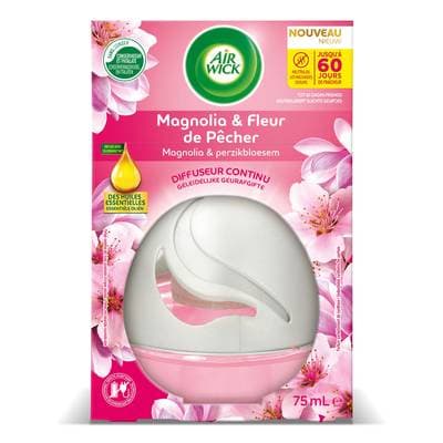 Air Wick Diffuseur Continu aux Huiles Essentielles Magnolia & Fleur de Pêcher, 1 pièce