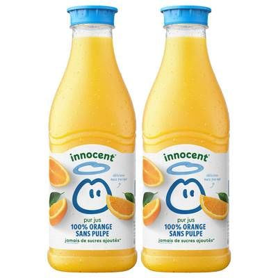 innocent Jus d'Orange Sans Pulpe, Lot de 2x90cl