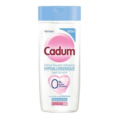 Cadum Crème Douche Tolérance Hypoallergénique Sans Sulfate Probiotique, 400ml