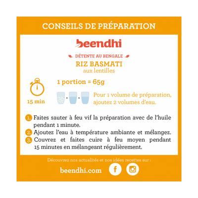 3770004096565 - Beendhi - Riz basmati au lentilles bio
