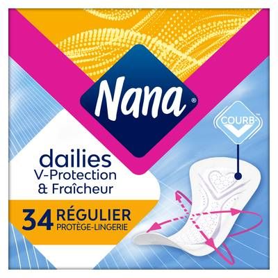Nana Protège-slips fraîcheur quotidienne, 34 pièces