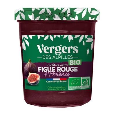 Vergers des Alpilles Confiture Extra Figue Rouge de Provence Bio, 370g