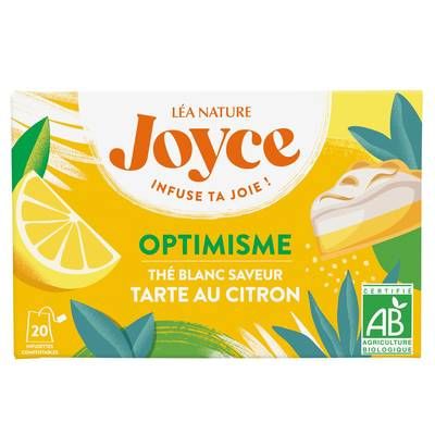 Joyce Thé Blanc Saveur Tarte au Citron Bio - Optimisme, 20 sachets
