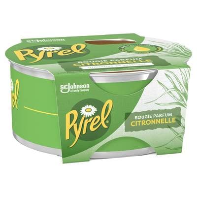 Pyrel Bougie Parfum Citronnelle, 140g