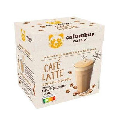 Columbus Café & CO Café Latte Capsules, 12 capsules